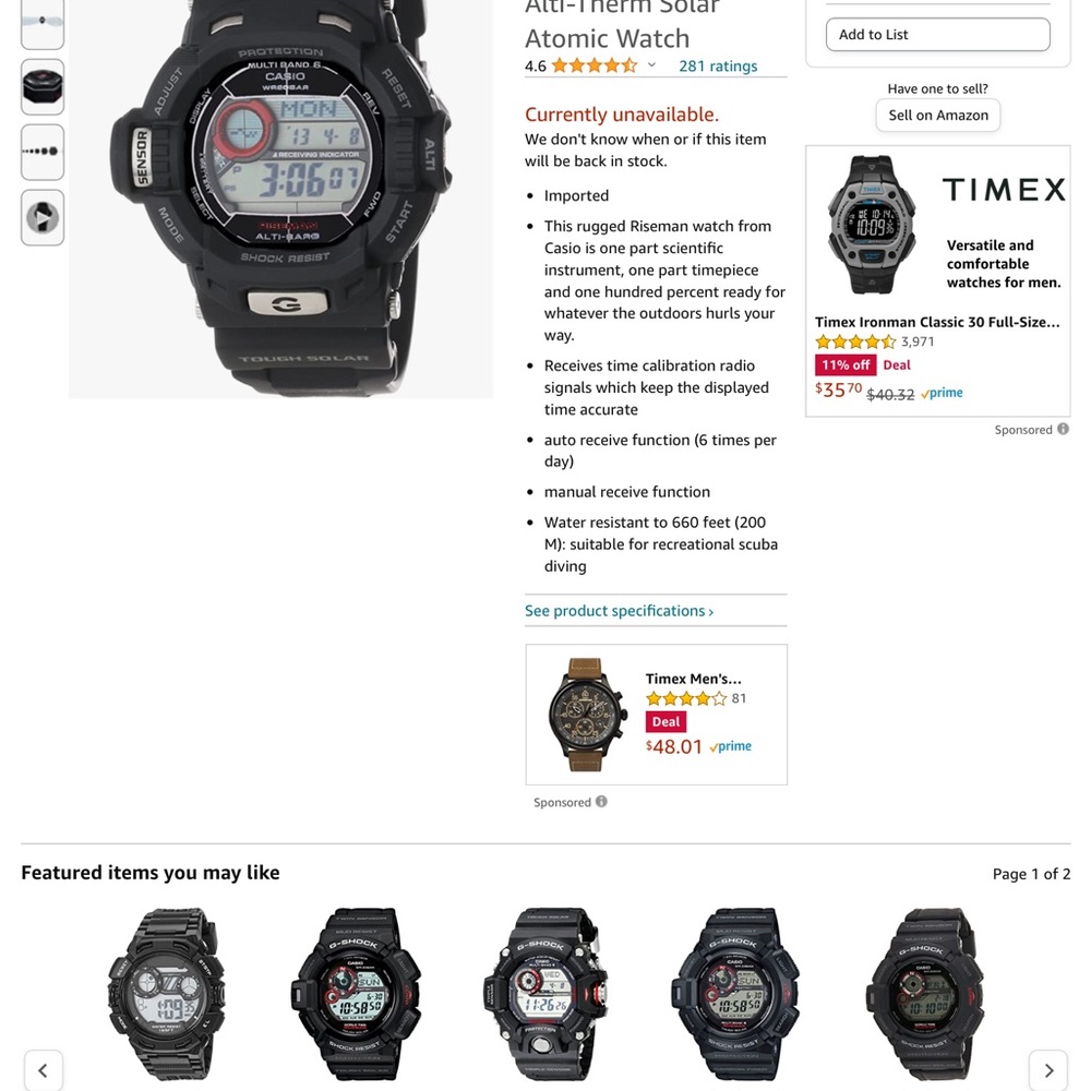 CASIO SOLAR RANGEMAN WATCH - Picture 2 of 14